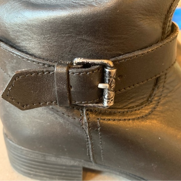 Bussola Siena Black Leather Tall Riding Boots  Buckle Strap sz 37 (US 6.5-7) - Picture 9 of 13